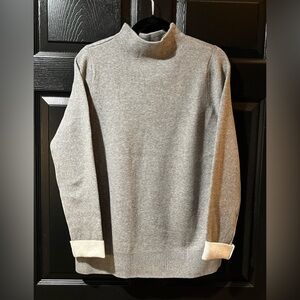 J. Jill Gray and Cream Women's Sweater